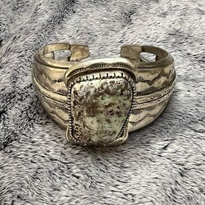 Wilson Padilla Wild Horse Turquoise Sterling Cuff